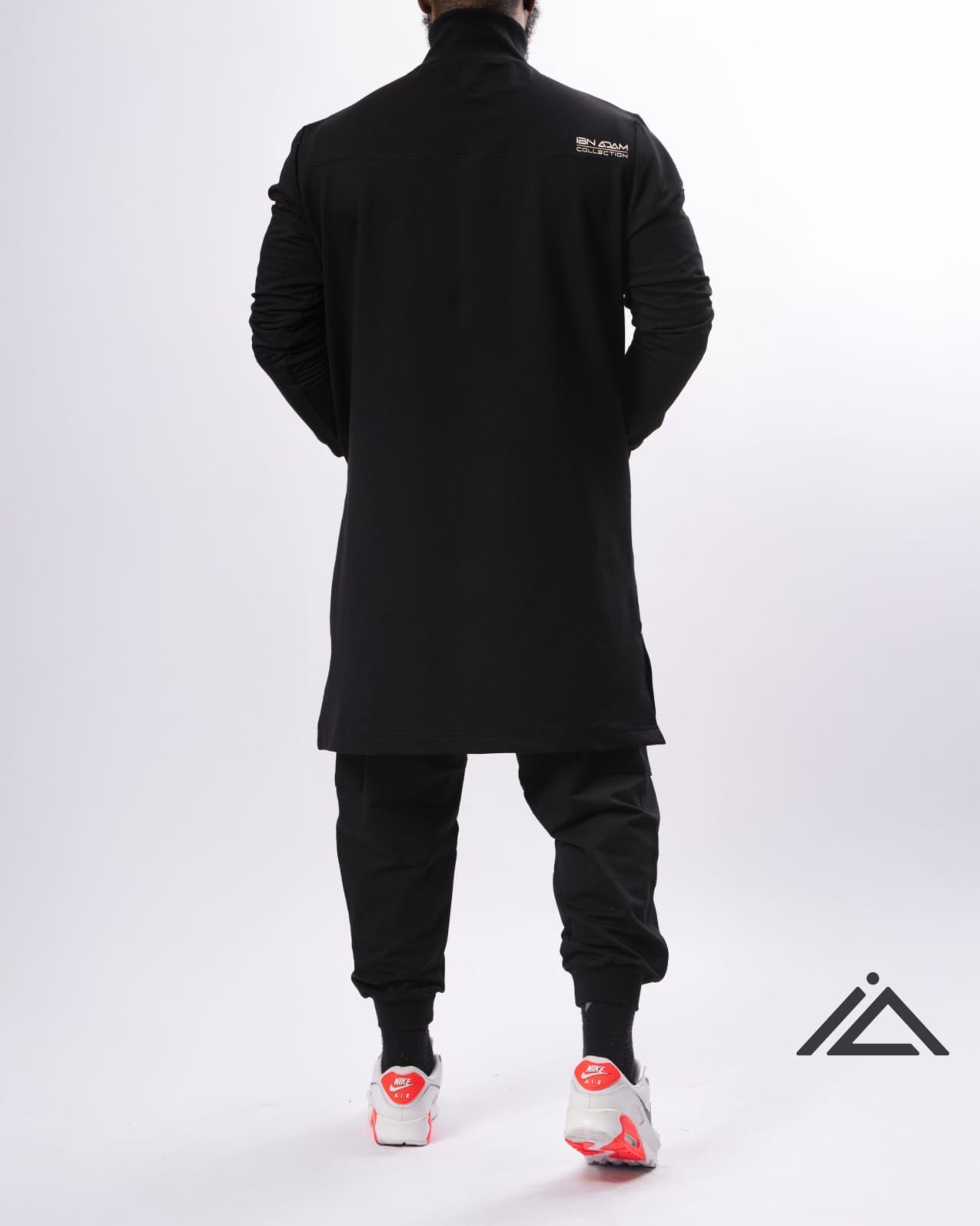 Qamis Jogging Court Hilal – Noir