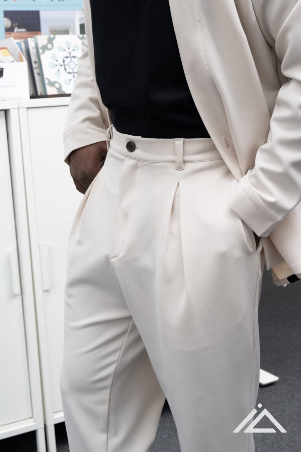 Ensemble Sarouel Pince & Veste Kimono - Beige