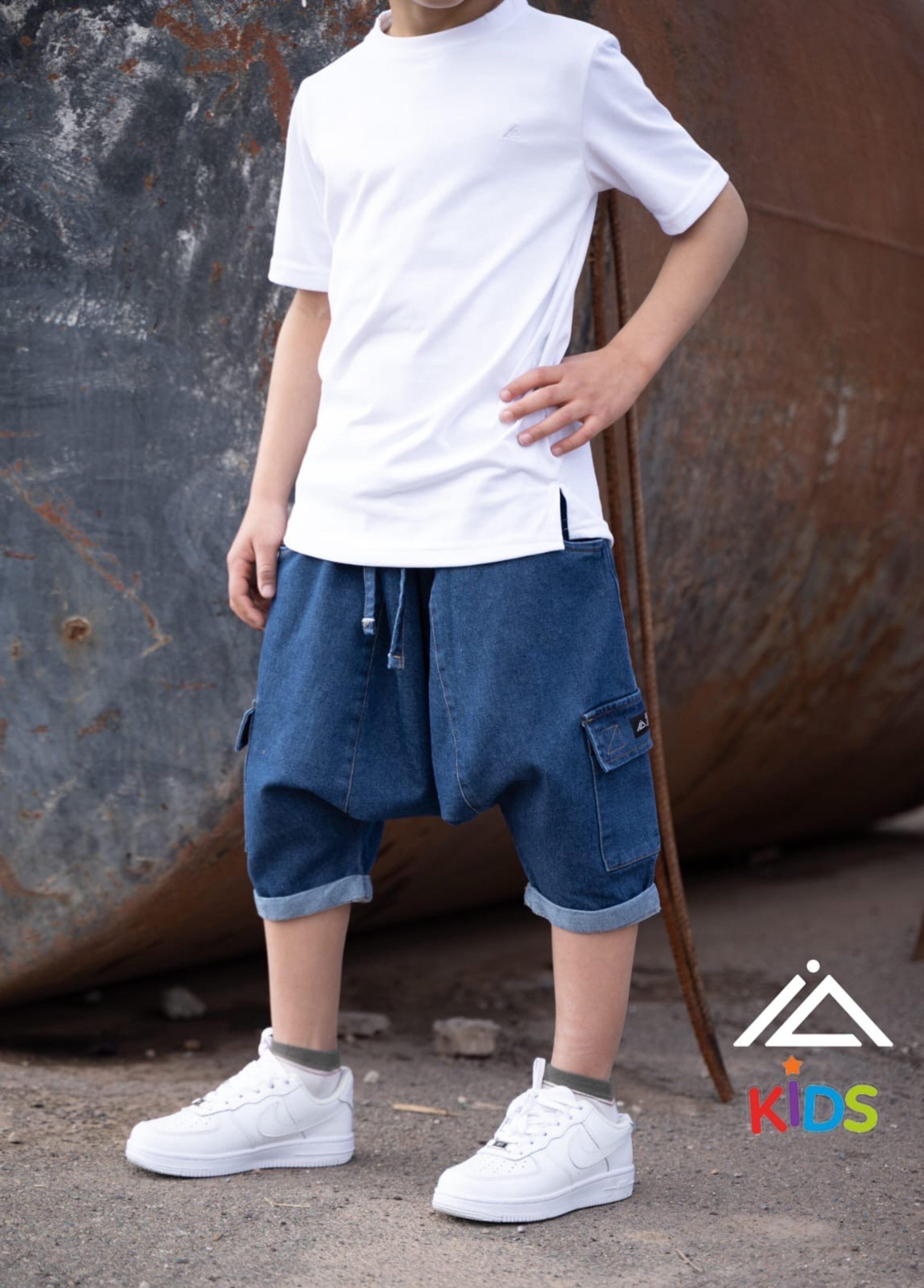 Sarouel Short Liam (Enfant) - Blue Jean