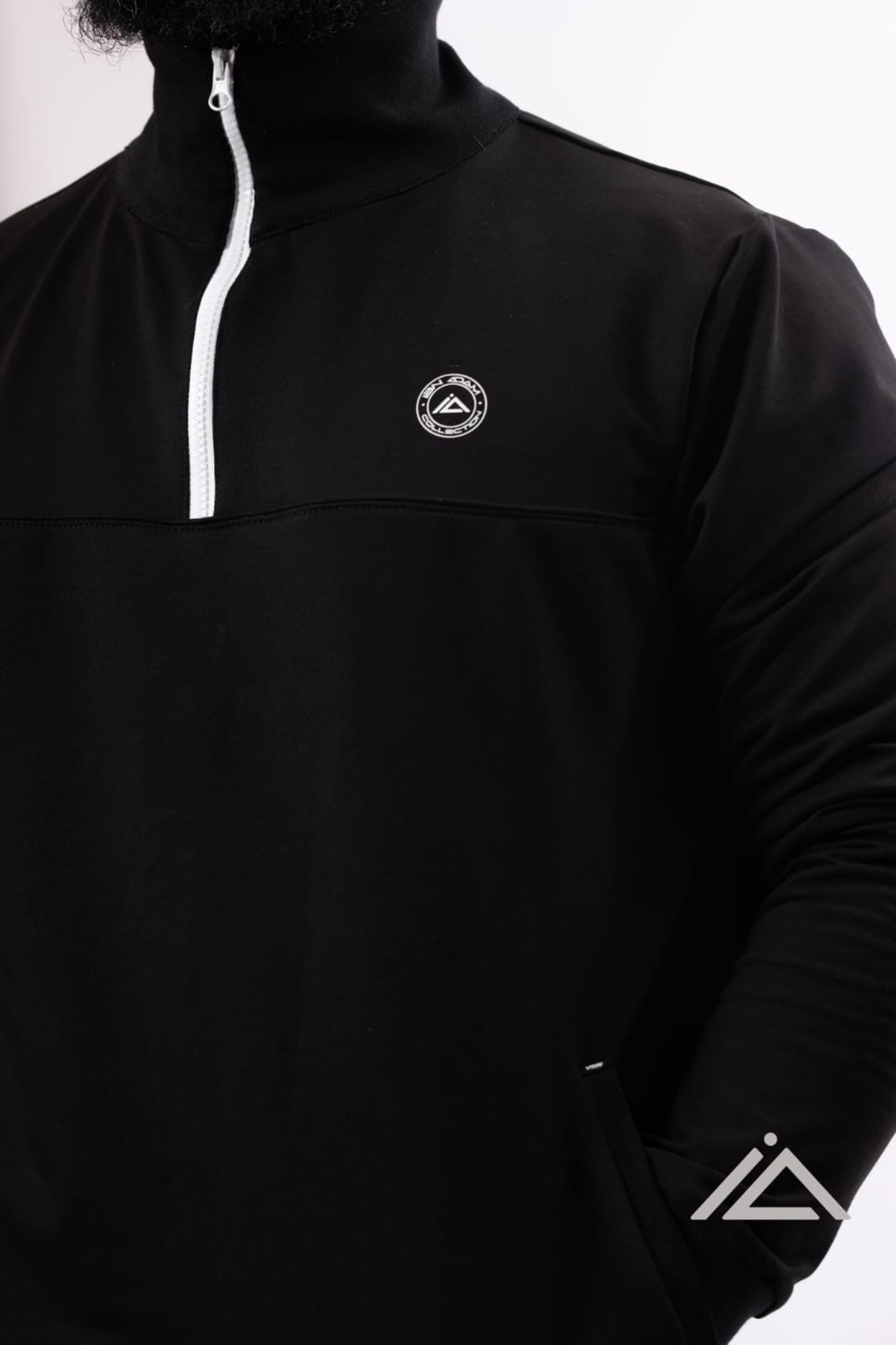 Qamis Jogging Court Hilal – Noir