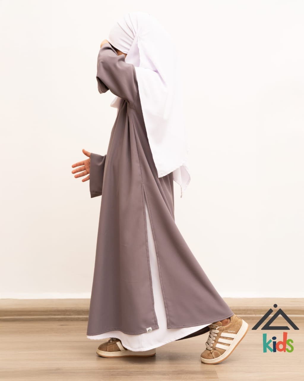 Abaya Fille Lina - Taupe