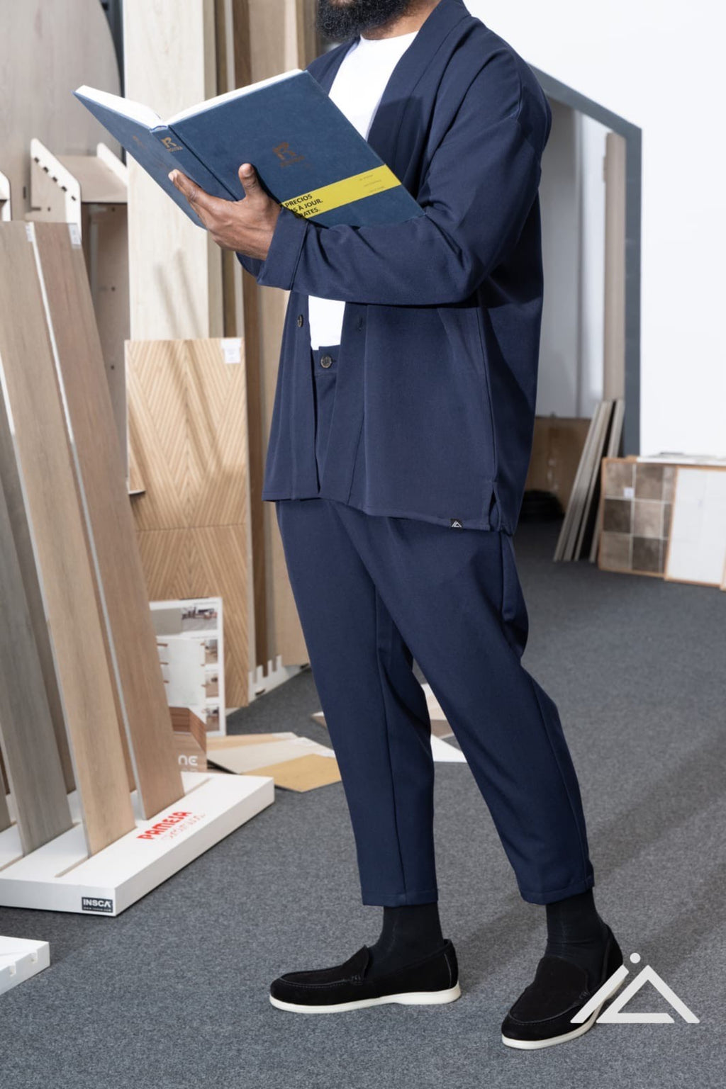 Ensemble Sarouel Pince & Veste Kimono - Blue Navy