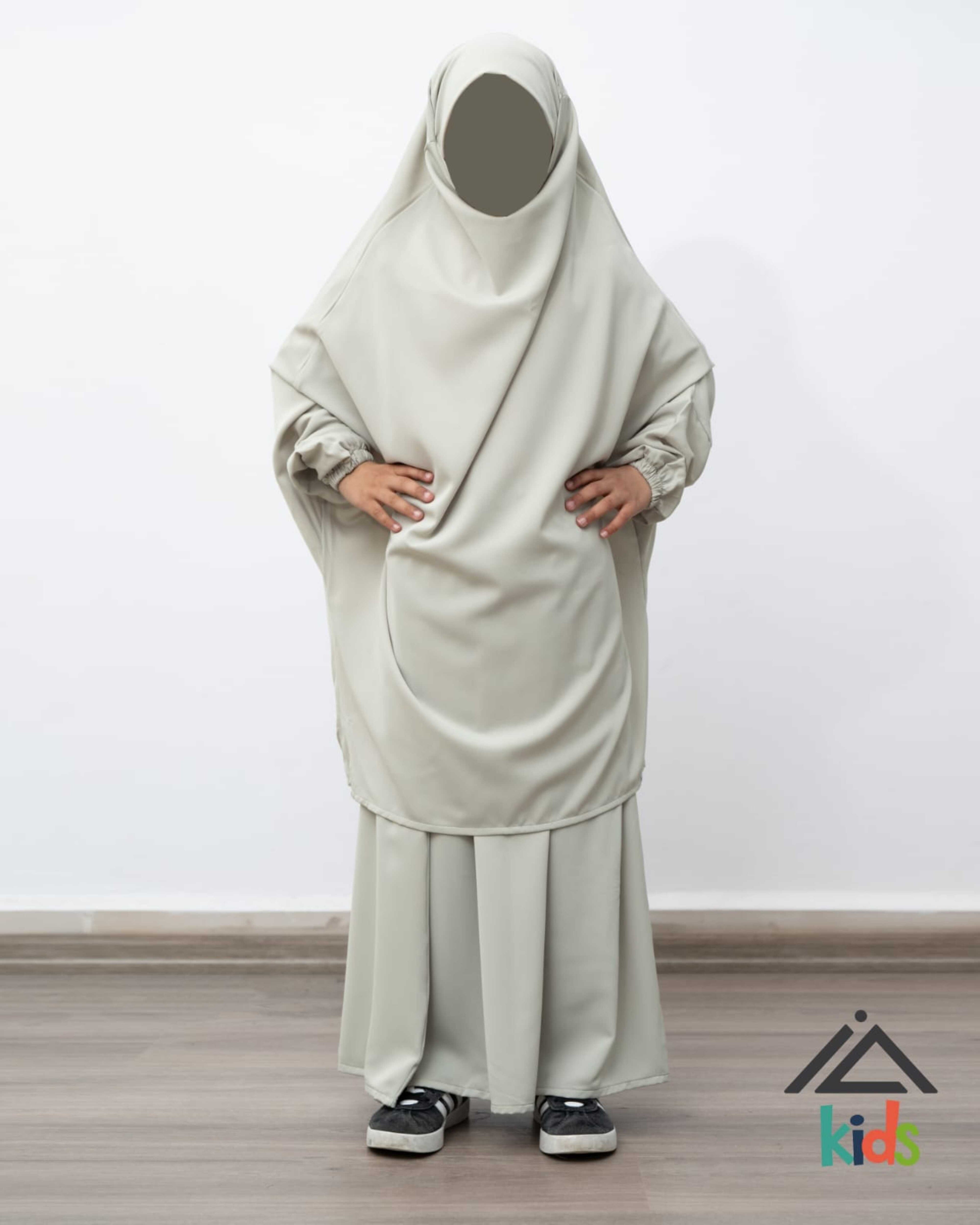 Jilbab 2 pièces fille Nora - Vert pâle