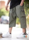 Sarouel Cargo Omar court (enfant) - Kaki