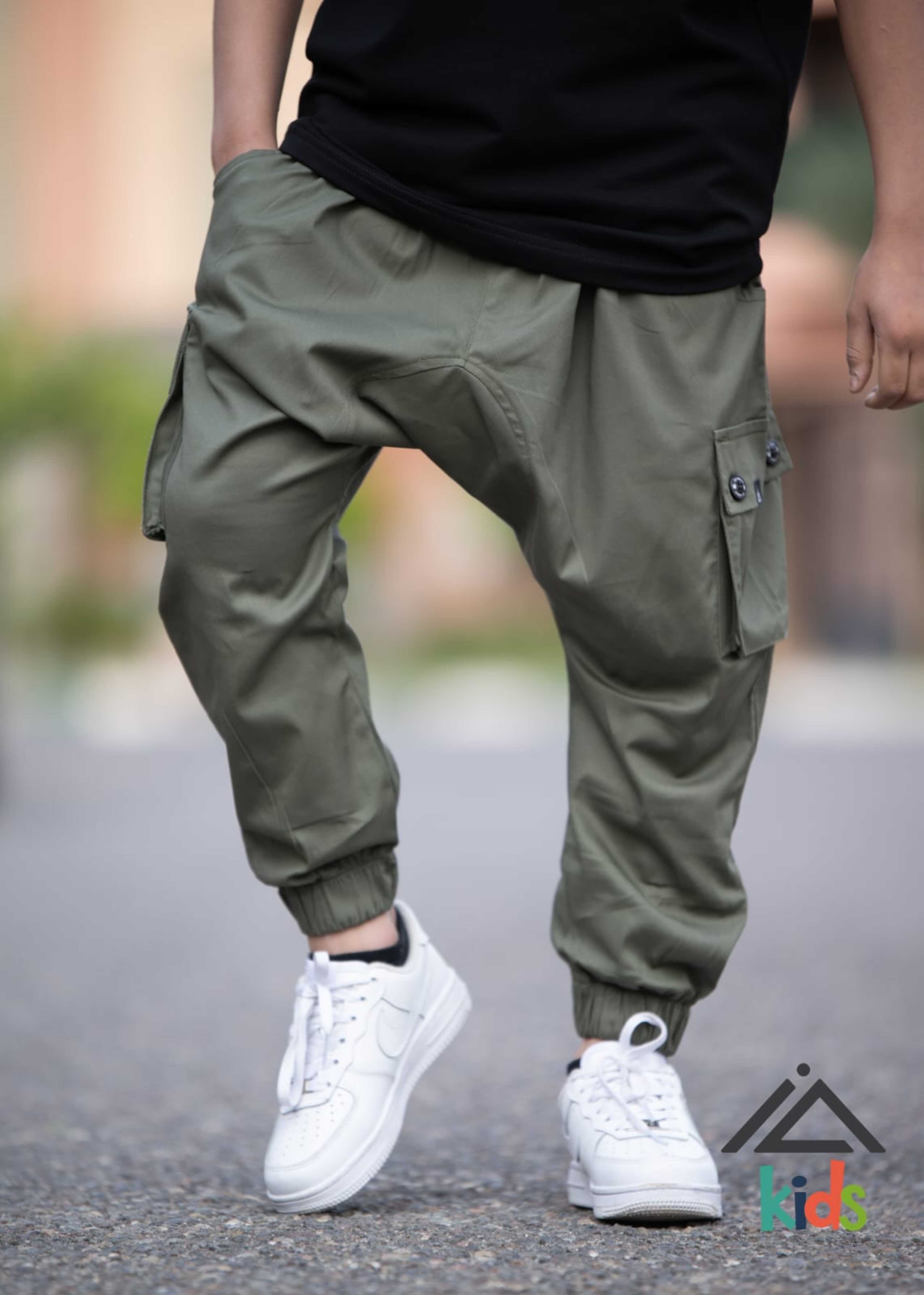 Sarouel Cargo Omar long (enfant) - Kaki