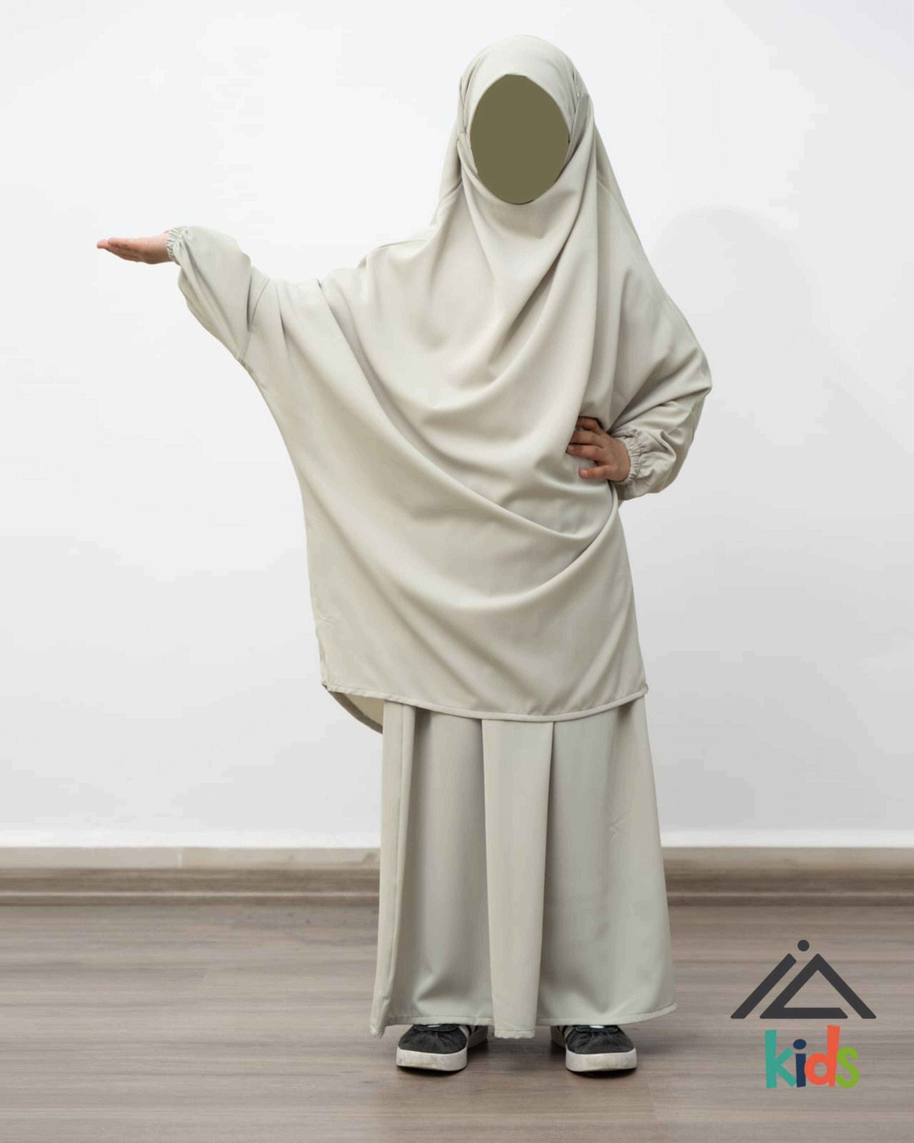 Jilbab 2 pièces fille Nora - Vert pâle