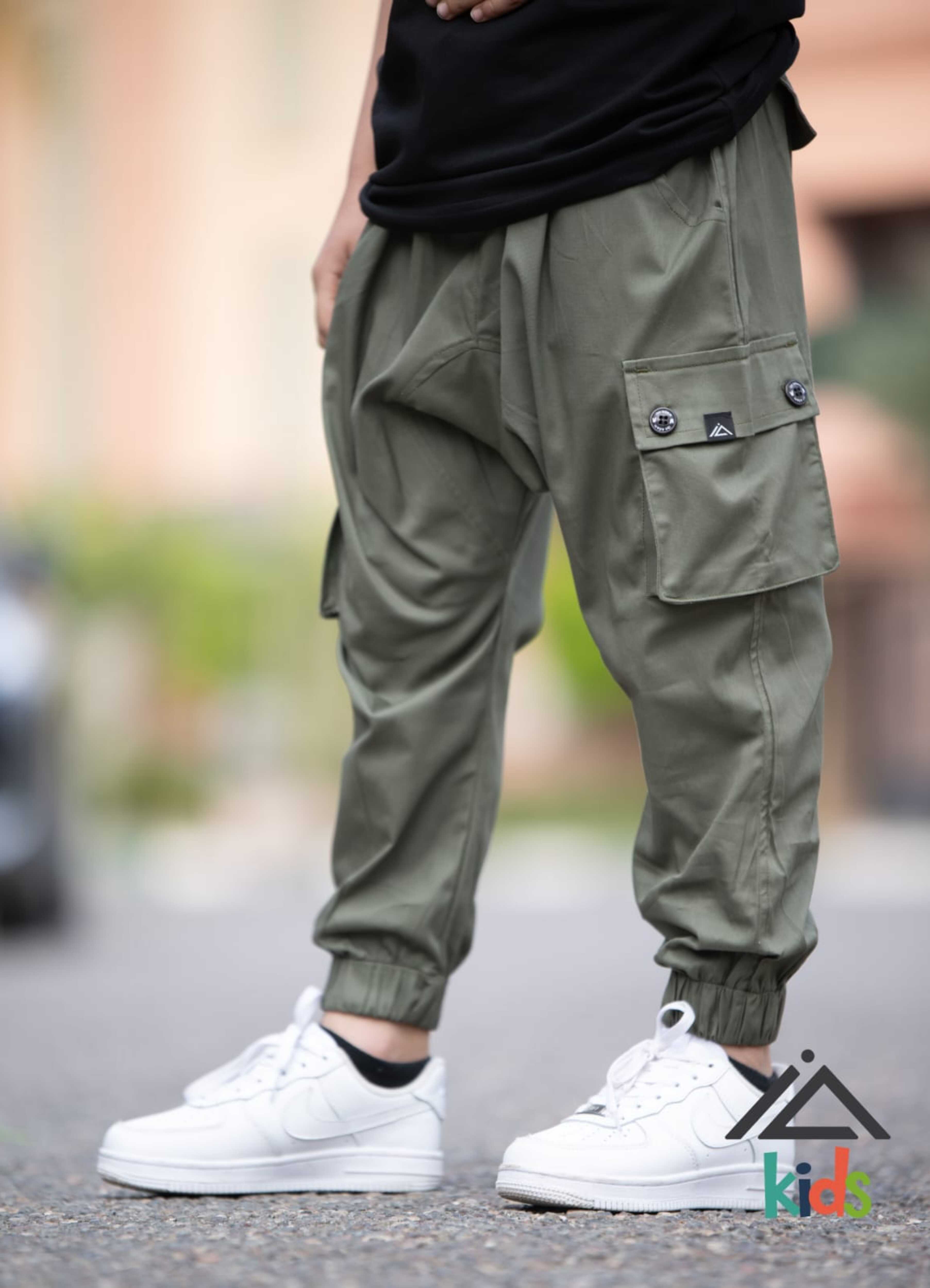 Sarouel Cargo Omar long (enfant) - Kaki
