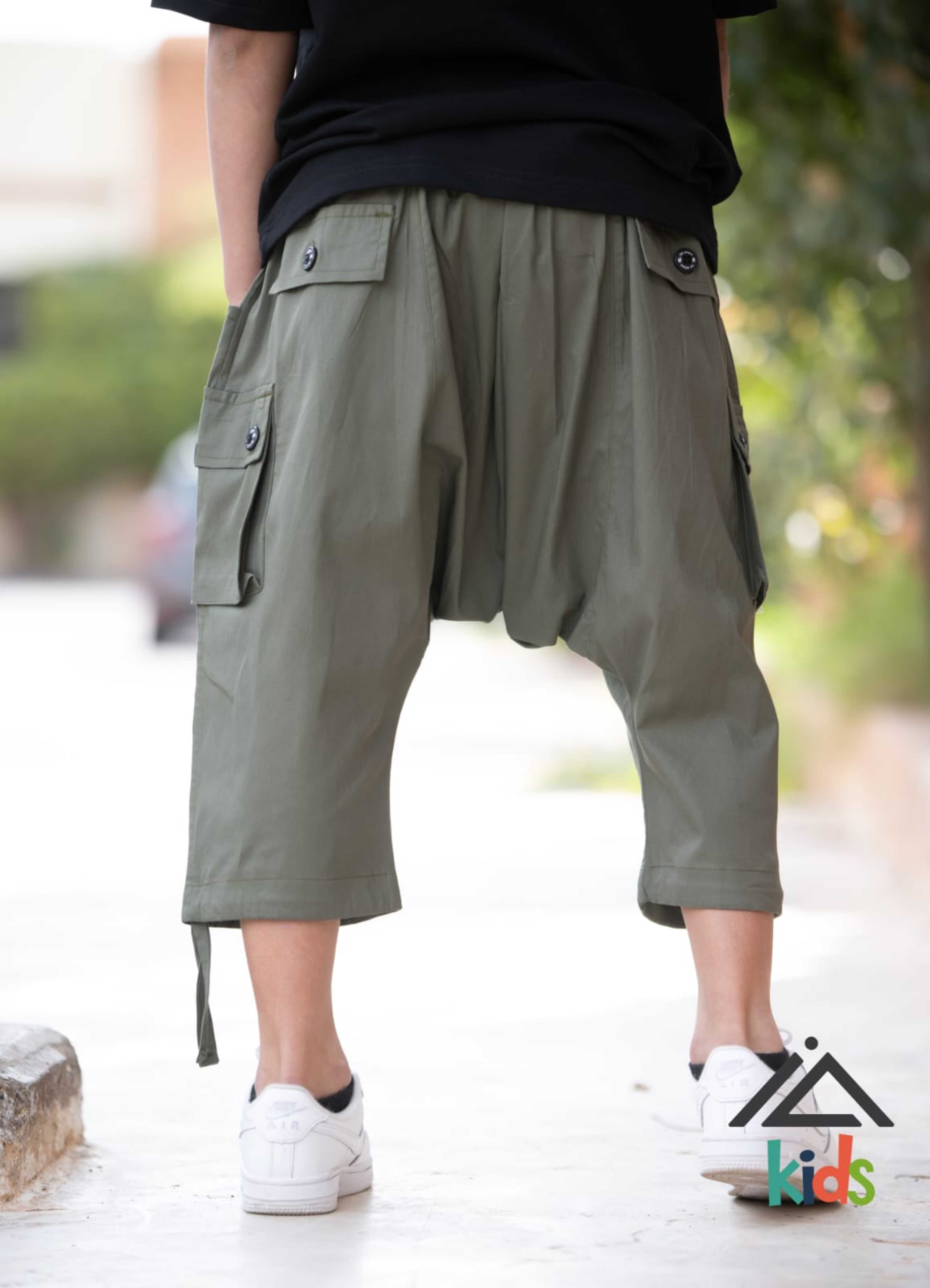Sarouel Cargo Omar court (enfant) - Kaki