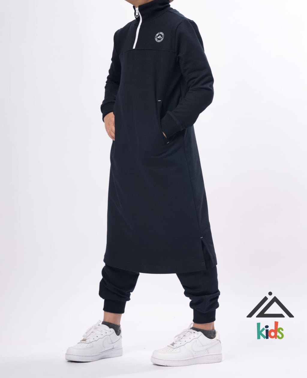 Qamis Jogging Court Hilal (Enfant) – Blue Navy