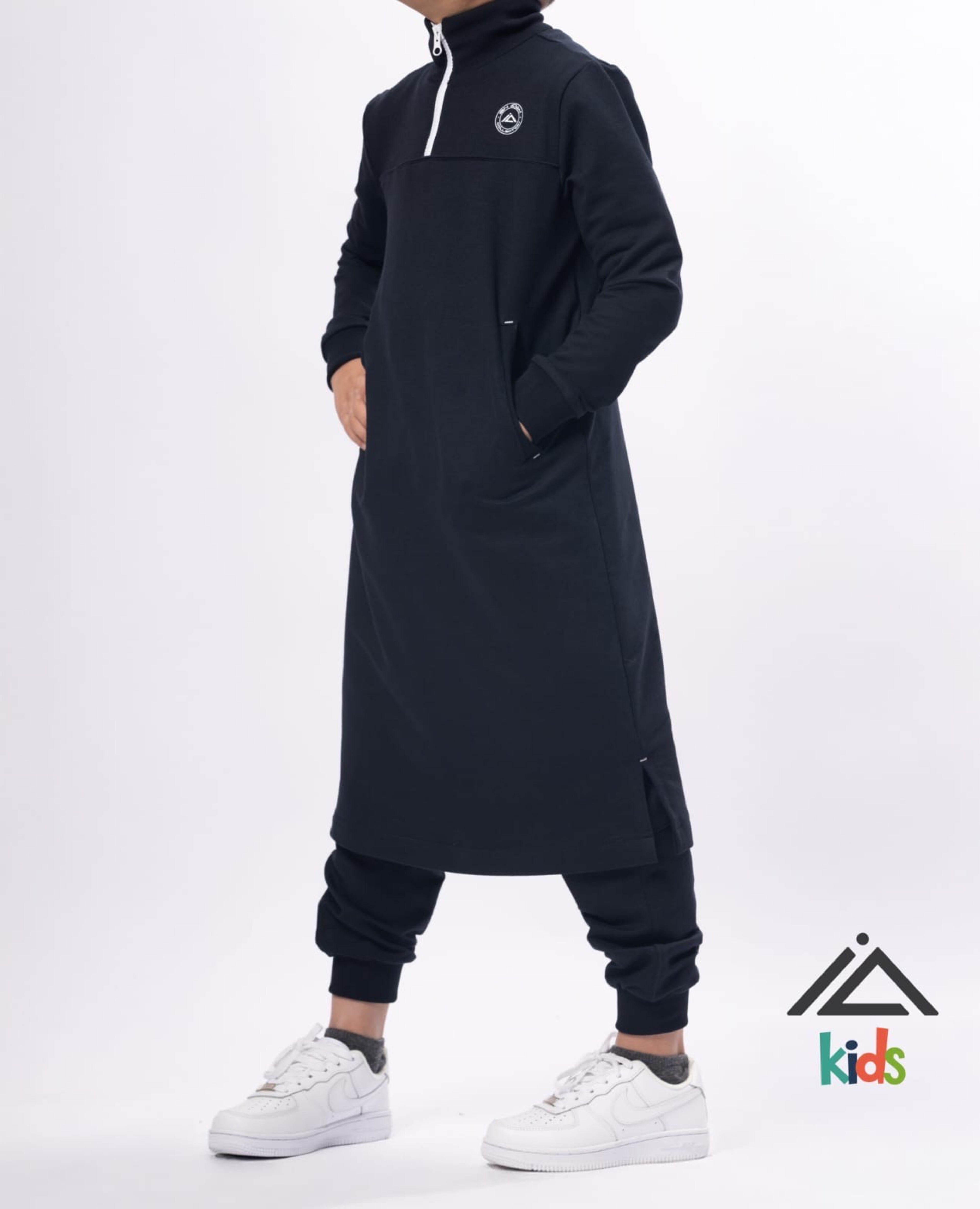 Qamis Jogging Court Hilal (Enfant) – Blue Navy
