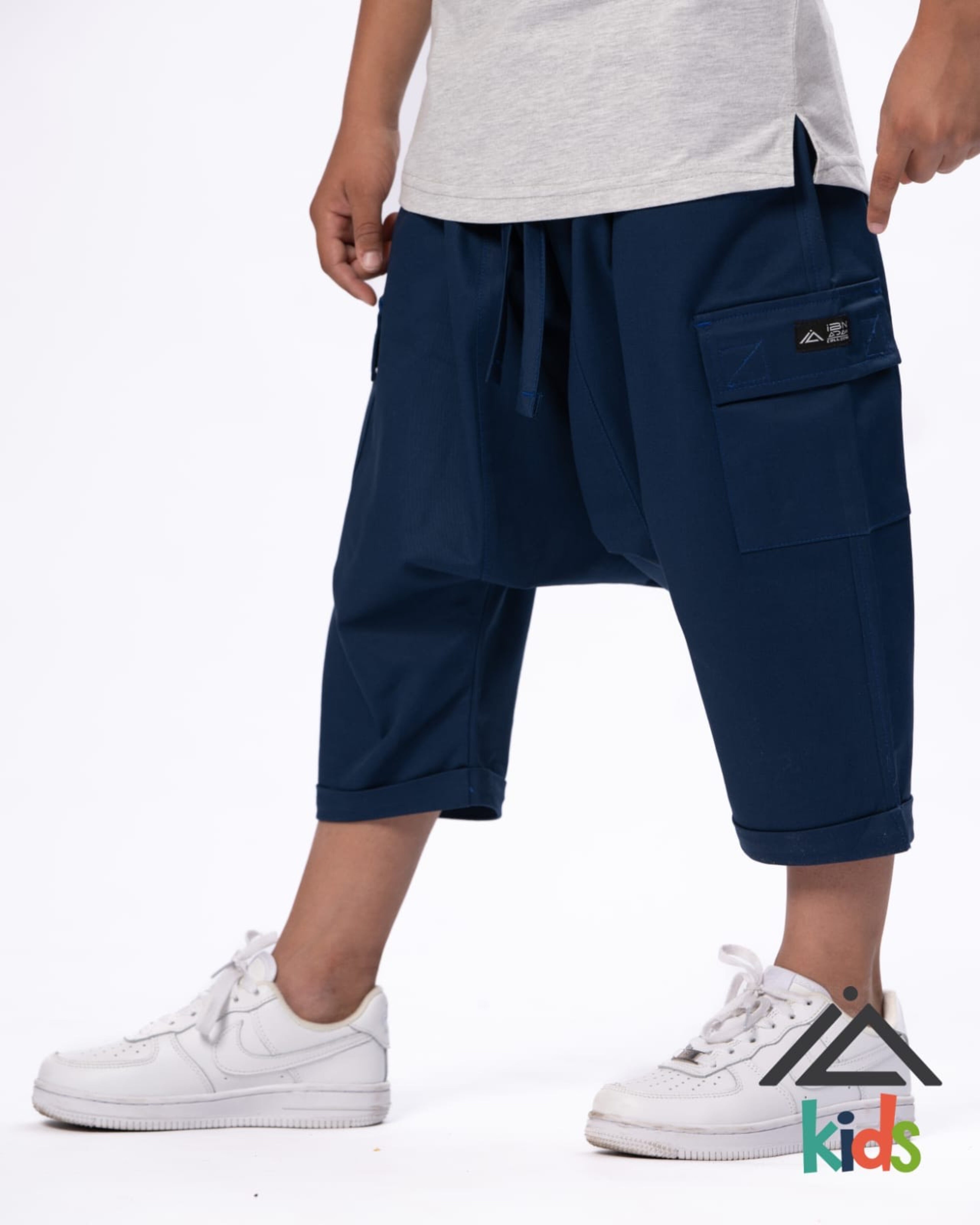 Sarouel Cargo Naïm (Enfant) - Bleu Pétrole