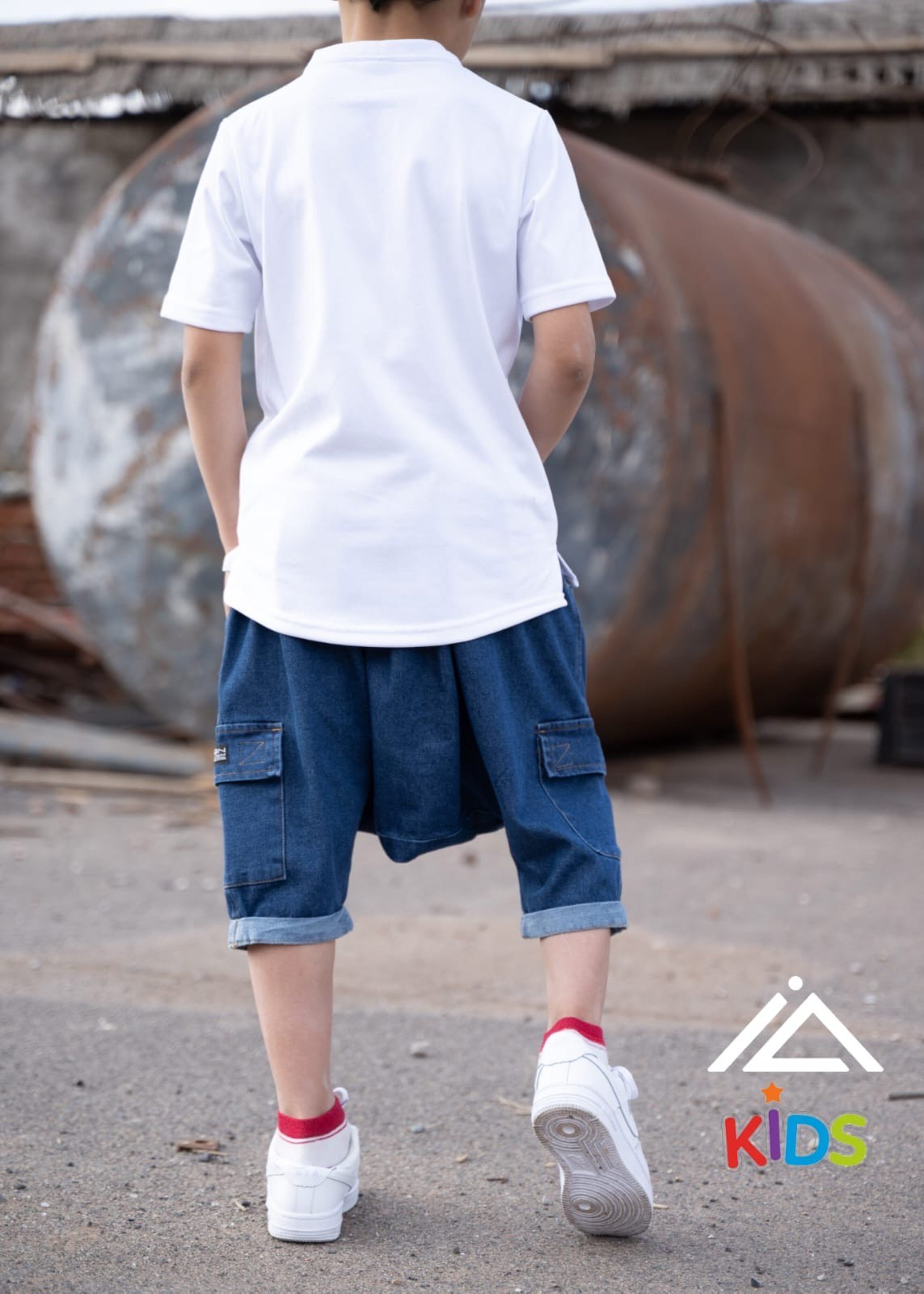 Sarouel Short Liam (Enfant) - Blue Jean