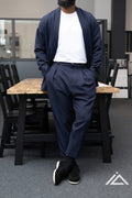 Ensemble Sarouel Pince & Veste Kimono - Blue Navy