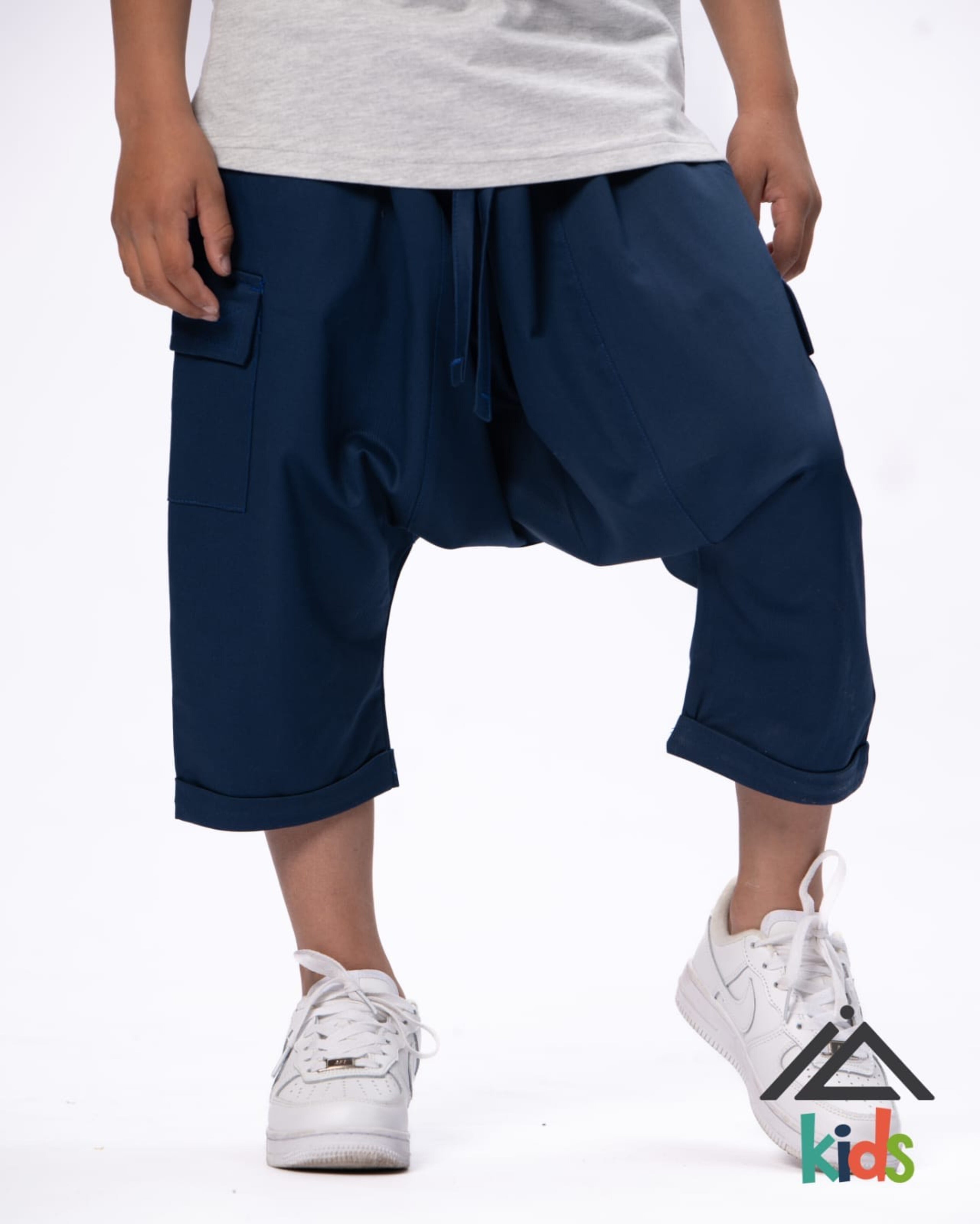Sarouel Cargo Naïm (Enfant) - Bleu Pétrole